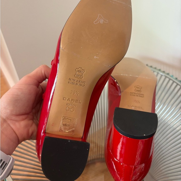 NEW Carel Paris Kina Mary-Janes in red patent leather - Picture 9 of 13